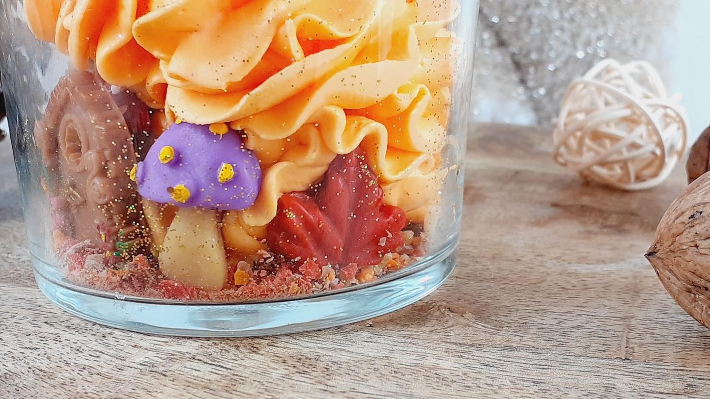 Bougie artisanale parfumée : Il était une flamme…🍄🟫