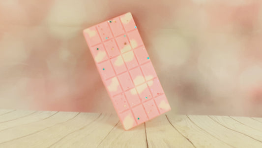 Fondant artisanal en cire de colza naturelle – “Petits nuages /rose” – Parfum de Grasse, Collection Nos fondants parfumés