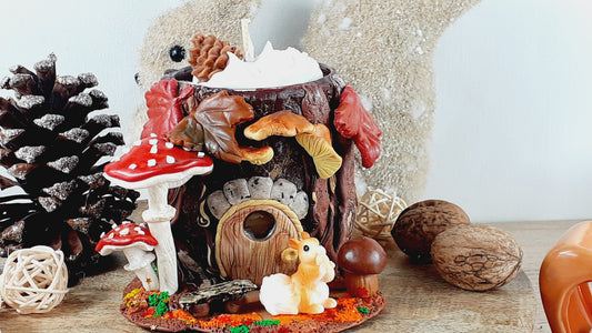 Bougie artisanale parfumée : Magie Automnale 🍄