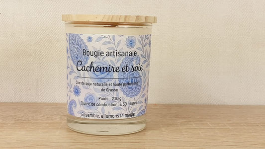 Bougie artisanale - Cachemire et soie - 210g