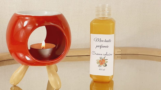 Mon huile parfumée pour brûleur de parfum -crème solaire - 100ml