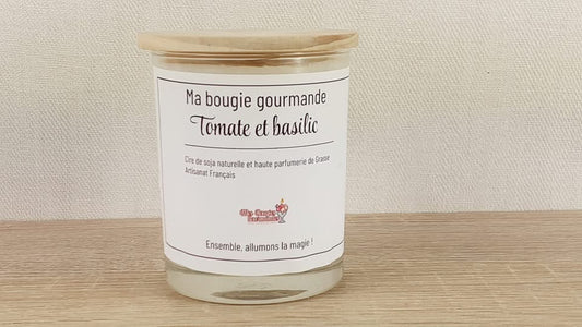 Ma bougie gourmande -Tomate et basilic